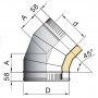 ВУЛКАН Отвод DOTH 45° D104 с изол.100мм нерж321/нерж304